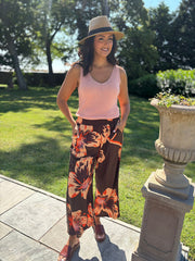 Chocolate Artisan Bloom Trousers Emily