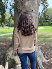 Mocha Open Collar Jumper Rhea