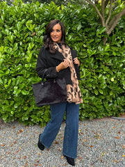 Black Double-Breasted Short Coat