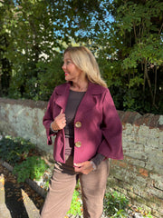 Wine Gold Buttoned Jacket Vanessa