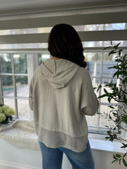 Stone Bubble Cotton Hooded Jacket Hayley