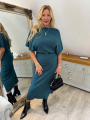 Teal Soft Knit Dress Emily