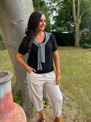 Black Stripe Tie Knit Jayla