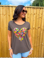 Chocolate Confetti Heart Tee Eliza