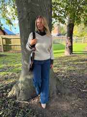 Stone Back Detail Knit Top Billie