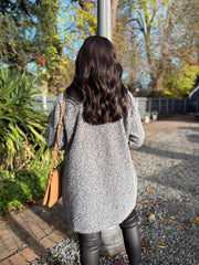 Grey Brushed Wool Coat Bridget