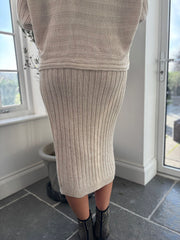 Stone Cable Detail Ribbed Two Piece