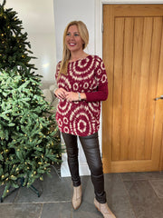 Wine Tie Dye Knit Skylar