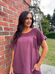 Grape Mesh Detail Top Parker