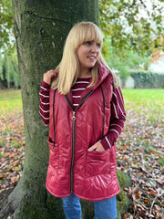 Red Quilted Gilet Bella