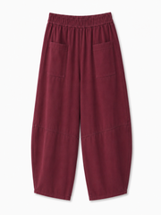 Wine Barrel Leg Pocket Front Trousers