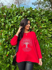 Red Tree of Life Sweatshirt Maddison