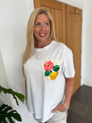 White Citrus Palm Tee Brianna