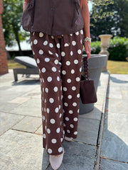 Chocolate Polka Dot Trousers Reagan
