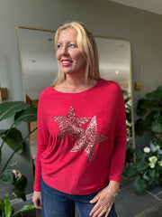 Red Soft Touch Star Top Kelly