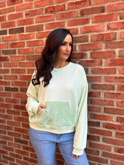 Mint Premium Crochet Pocket Sweatshirt Blake