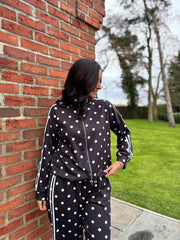 Black Polka Dot Tracksuit Darla