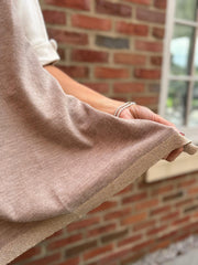 Mocha Cashmere Blend Shimmer Scarf