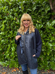 Navy Quilted Jacket Eden