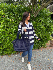 Navy Stripe Cardigan Chloe