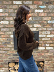 Chocolate Scarf Accent Jumper Amanda