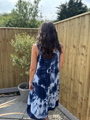 Navy Tie Dye Dress Krystal