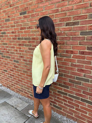 Lemon Bubble Cotton Tie Detail Vest Miley