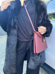 Black Faux Fur Coat