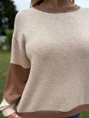 Camel Panel Sweatshirt Willow