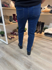 Denim Pull on Slim Leg Drawstring Jeans