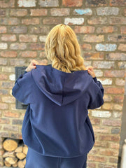 Navy Zip Up Hoodie Alice
