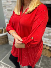 Red Sparkle Tunic Gloria