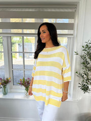 Butter Yellow Stripe Knit Karina