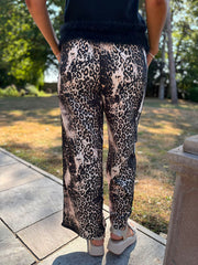 Black Leopard Stripe Trousers Jordan