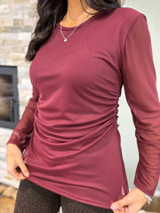 Wine Mesh Top Sofia