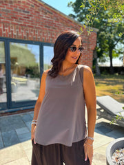Mocha Vest Top Janey