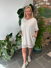 Stone Crochet Trim Dress Sabrina