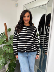 Navy Stripe Cardigan Dora