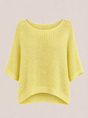Yellow Sequin Sparkle Knit Sabrina
