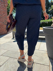 Navy Hooded Zip Jacket Set Willa