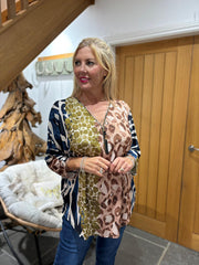 Multicolour Mixed Animal Zip Top Poppy