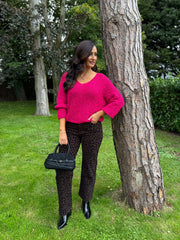 Lipstick Popcorn Knit Martha