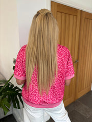 Lipstick Leopard Print Top Robin
