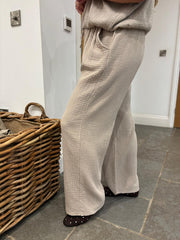 Stone Bubble Cotton Trousers