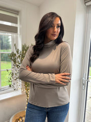 Mocha Super Soft Roll Neck