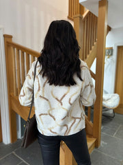 Antique Cream Swirl Pattern Coat Elsa