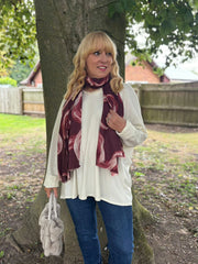 Antique Cream Fringed Neck Top Donna