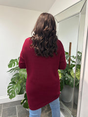 Wine Heart Jumper Dress Kimberley