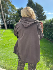 Chocolate Hooded Jacket Ocean