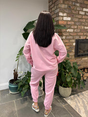 Pink Numeric Print Leisure Set Amber